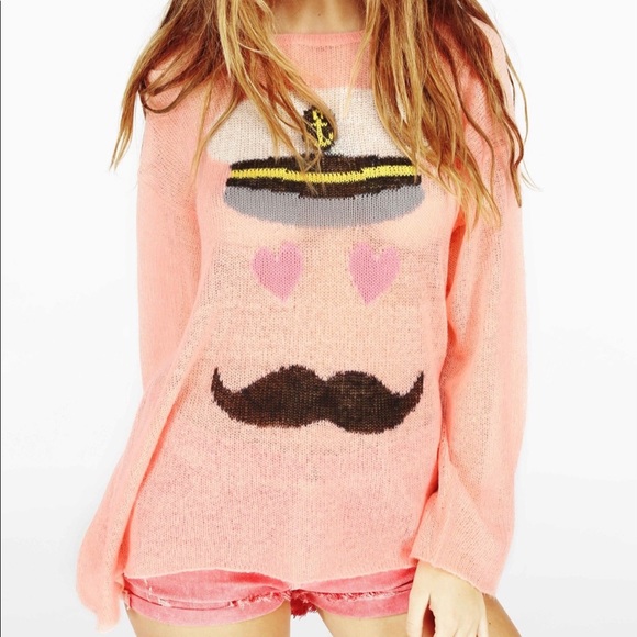 🔥WILDFOX🔥WHITE LABEL RARE CAPTAIN ROADIE SWEATER MEDIUM - Picture 2 of 7